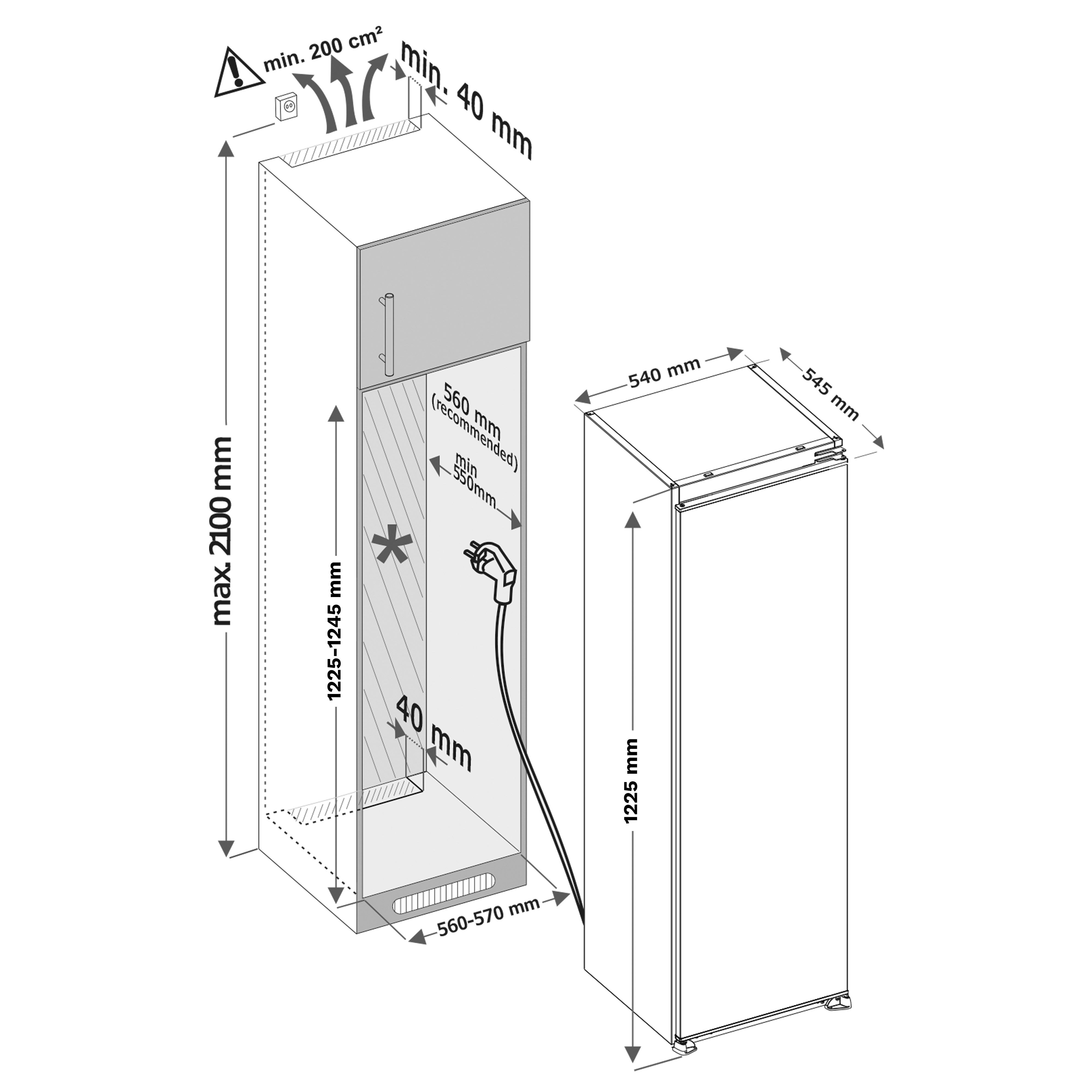 Inventum koelkast inbouw IKV1222S afbeelding 4