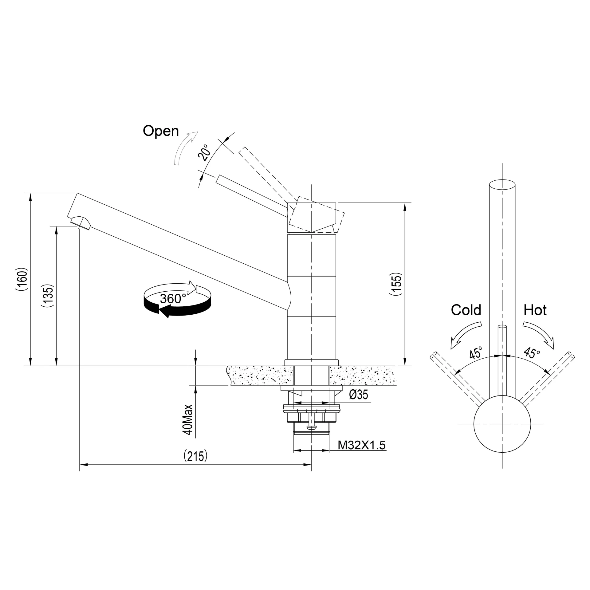 Inventum keukenkraan IMK401RVS afbeelding 3