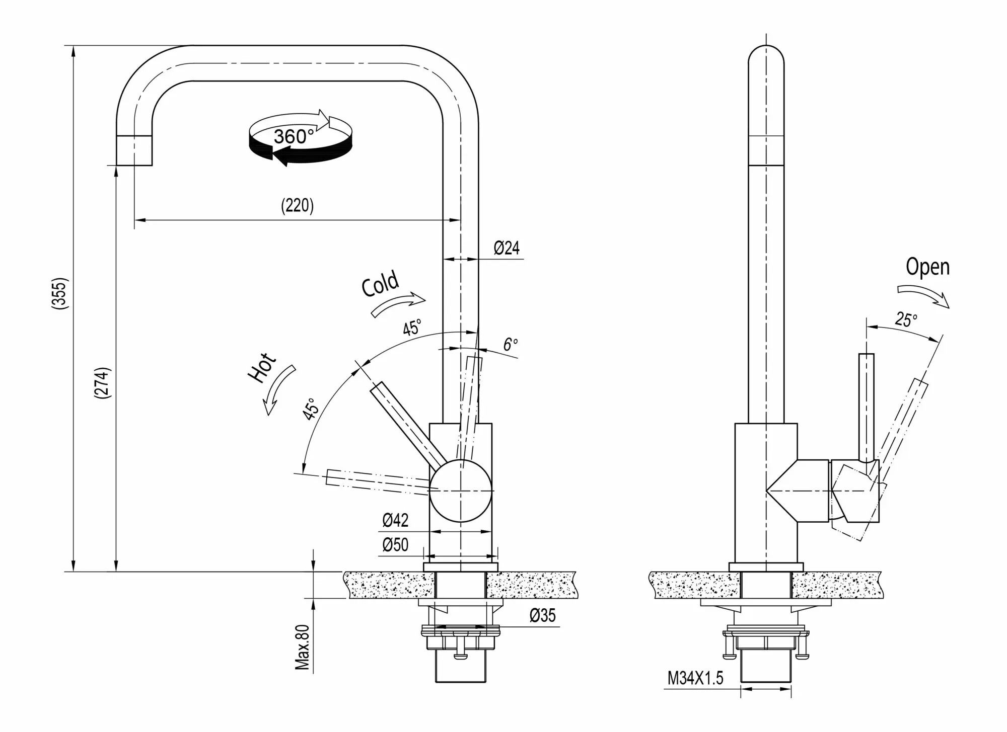 Inventum IMK501RVS  keukenkraan afbeelding 5