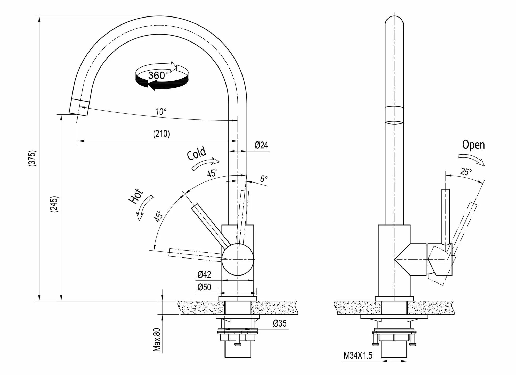 Inventum keukenkraan IMK601ZWA afbeelding 3