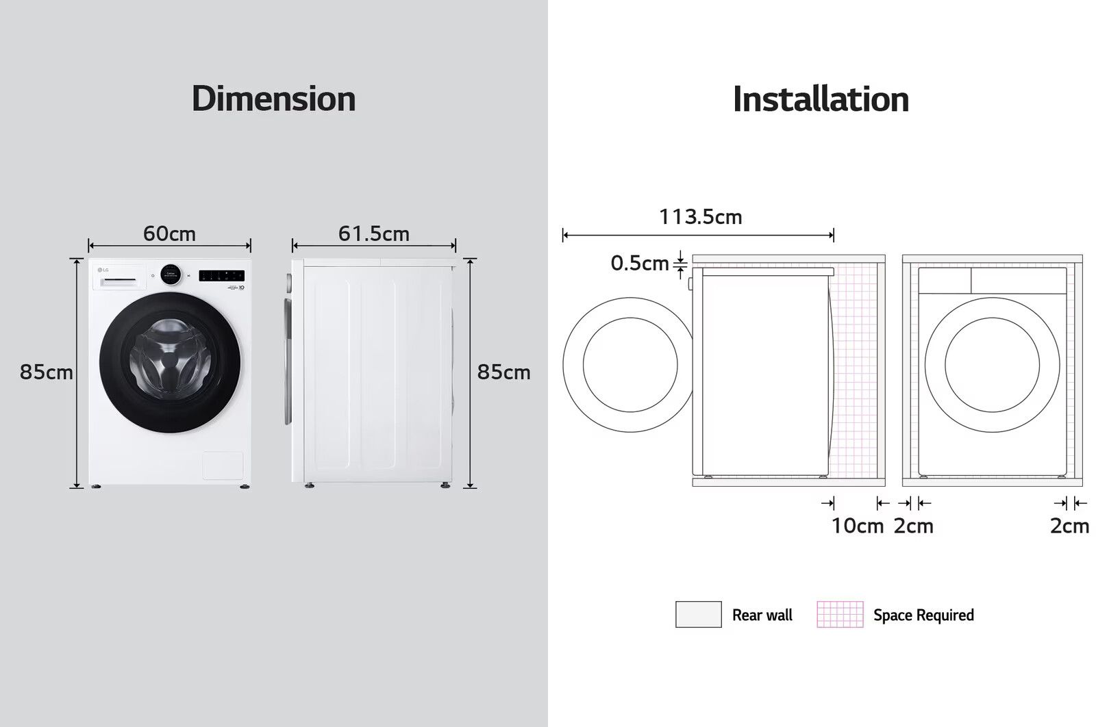 LG W4WX85T7Y wasmachine afbeelding 1