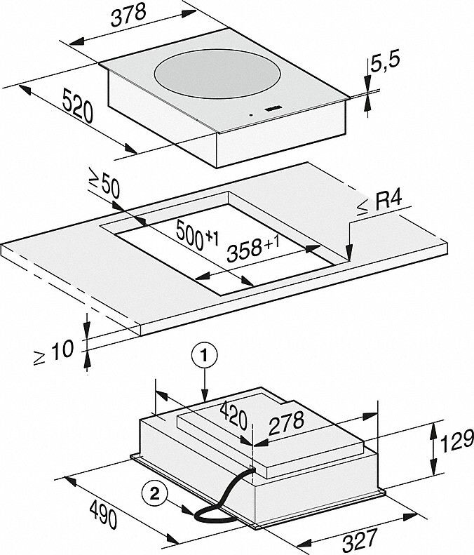 Miele kookplaat inbouw CS7641FL afbeelding 4
