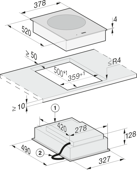 Miele CS 7641 FL inbouw kookplaat afbeelding 5