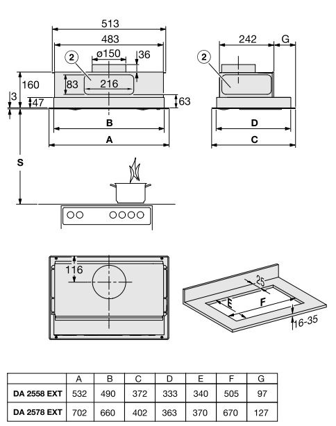Miele afzuigkap DA2578 afbeelding 3