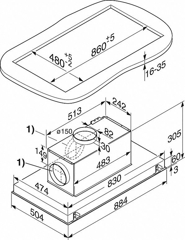 MIELE afzuigkap  DA 2808 afbeelding 4