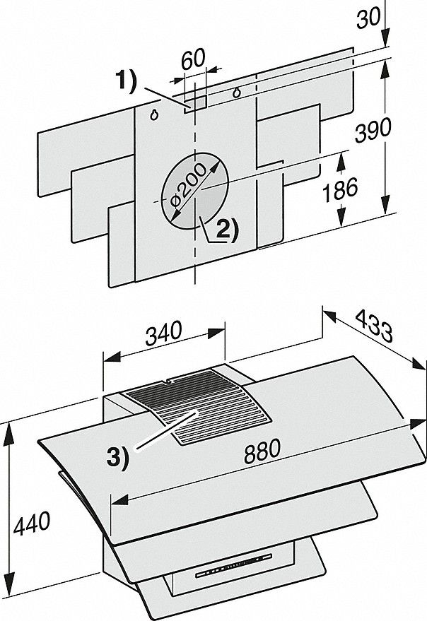 MIELE afzuigkap DA 7198 W Triple Grey afbeelding 3