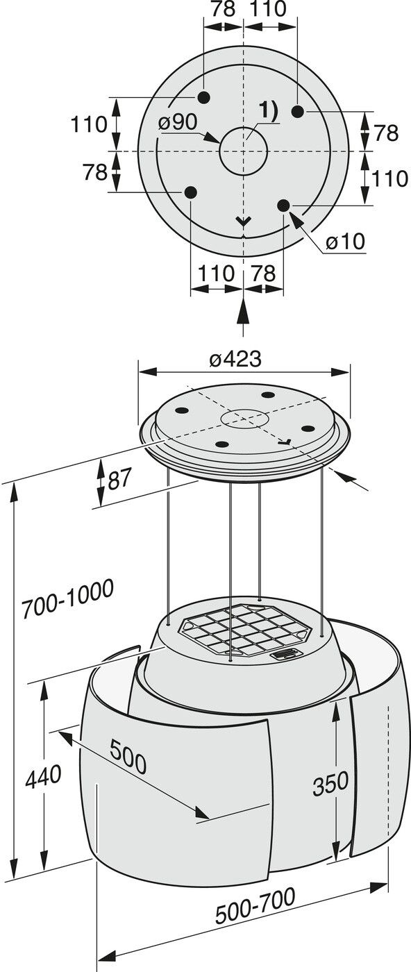 Miele DA 7378 D Aura  afzuigkap afbeelding 5