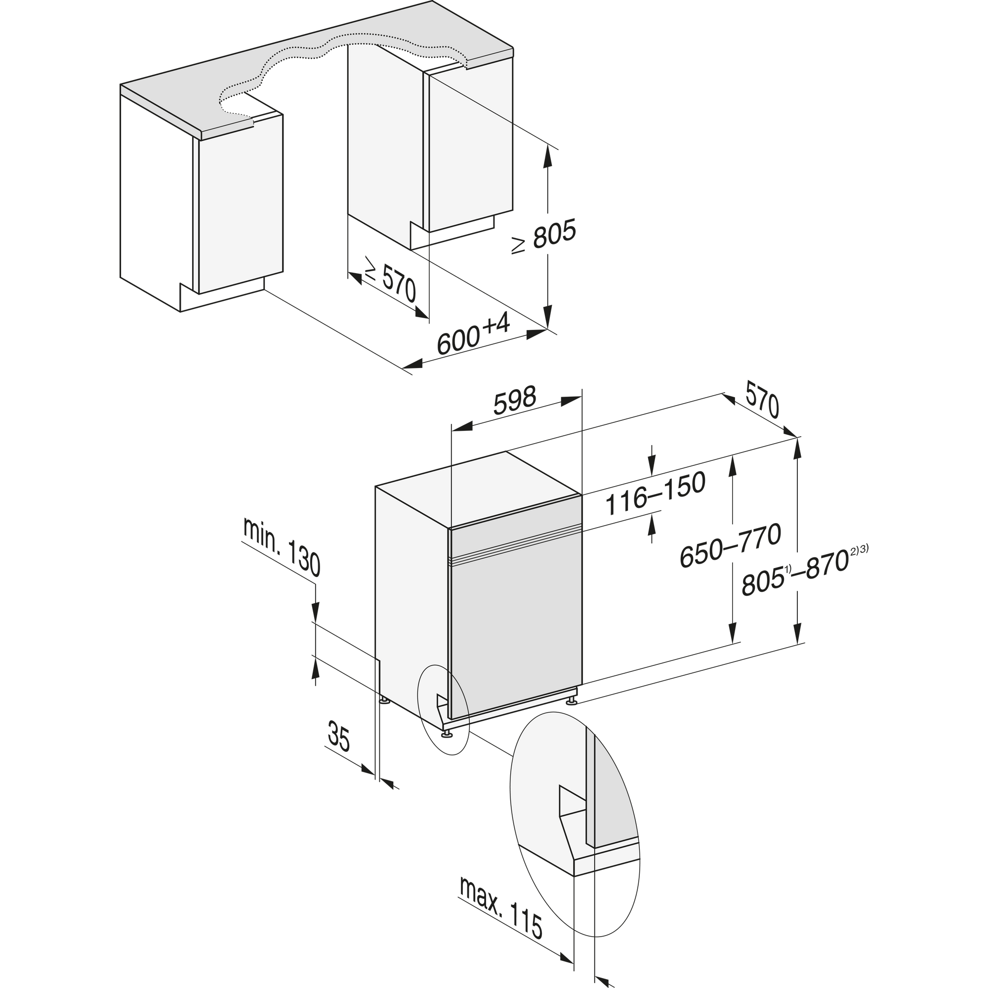 Miele G5332SCICLST inbouw vaatwasser afbeelding 5