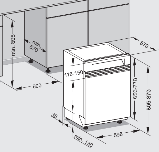 Miele vaatwasser inbouw G 7100 SCI afbeelding 4