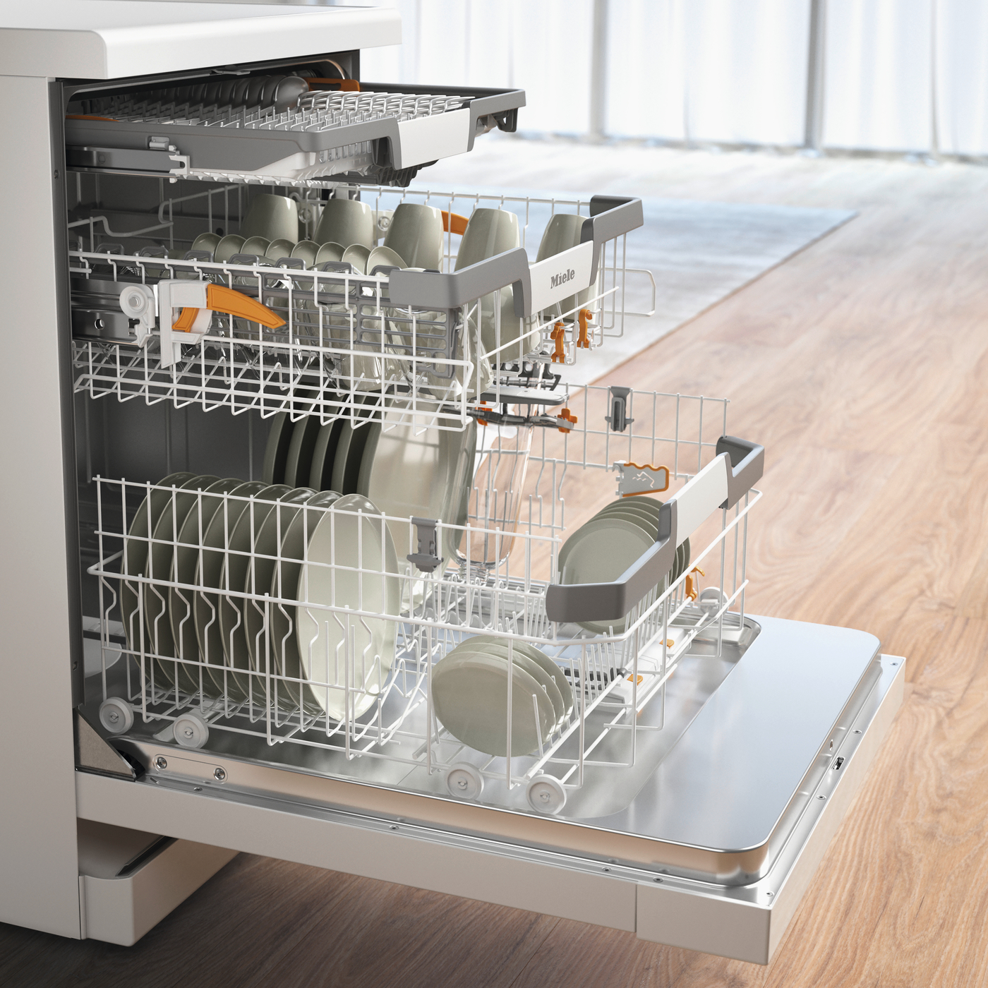 Miele G7210SCBRWS vrijstaand vaatwasser afbeelding 5