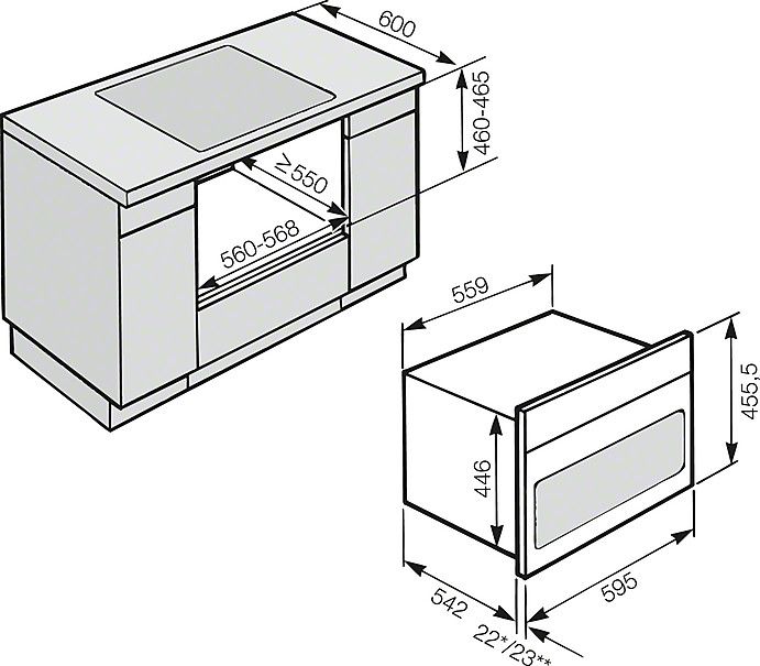 Miele magnetron inbouw H6800BMXGRGR afbeelding 4