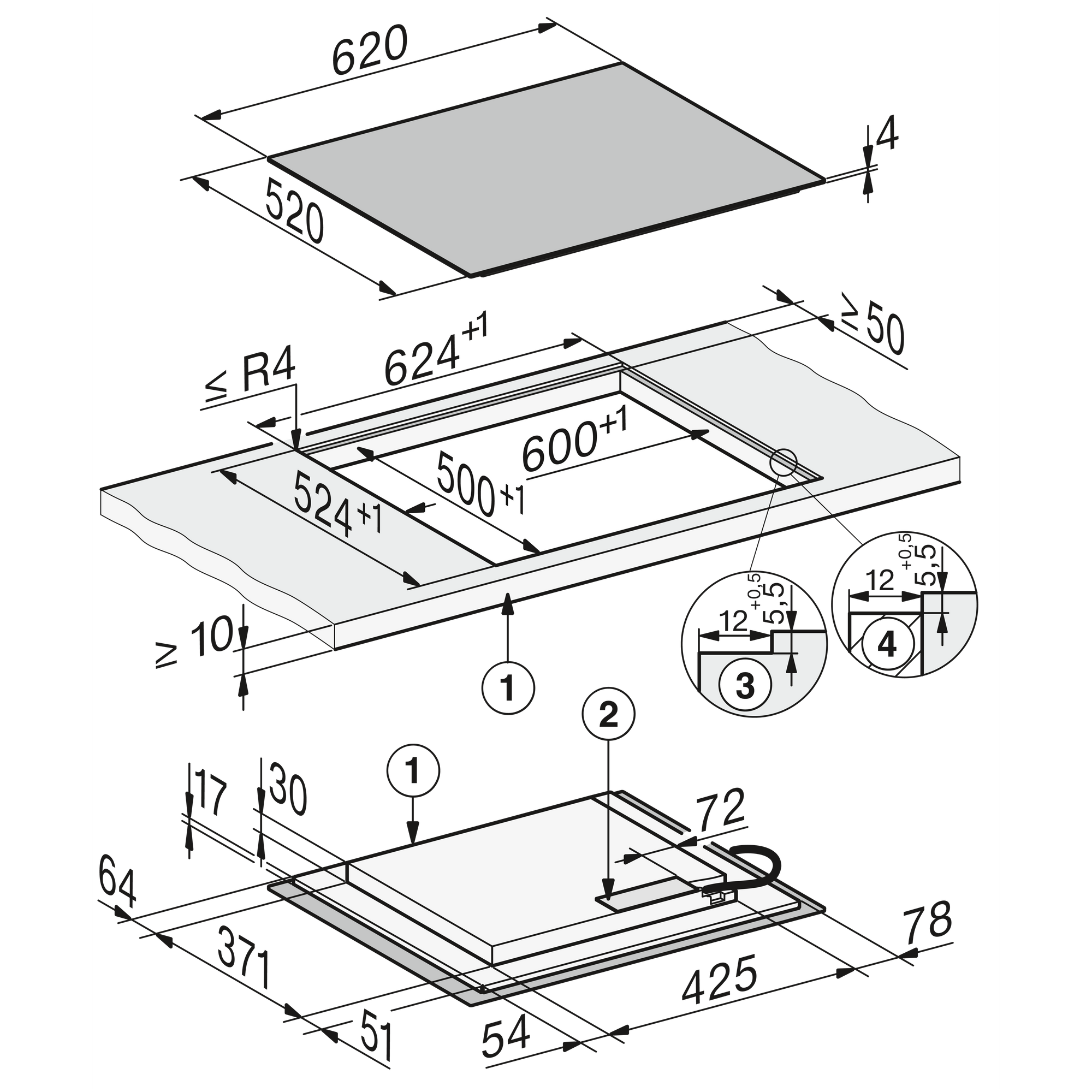 Miele KM8462FLSW inbouw kookplaat afbeelding 5