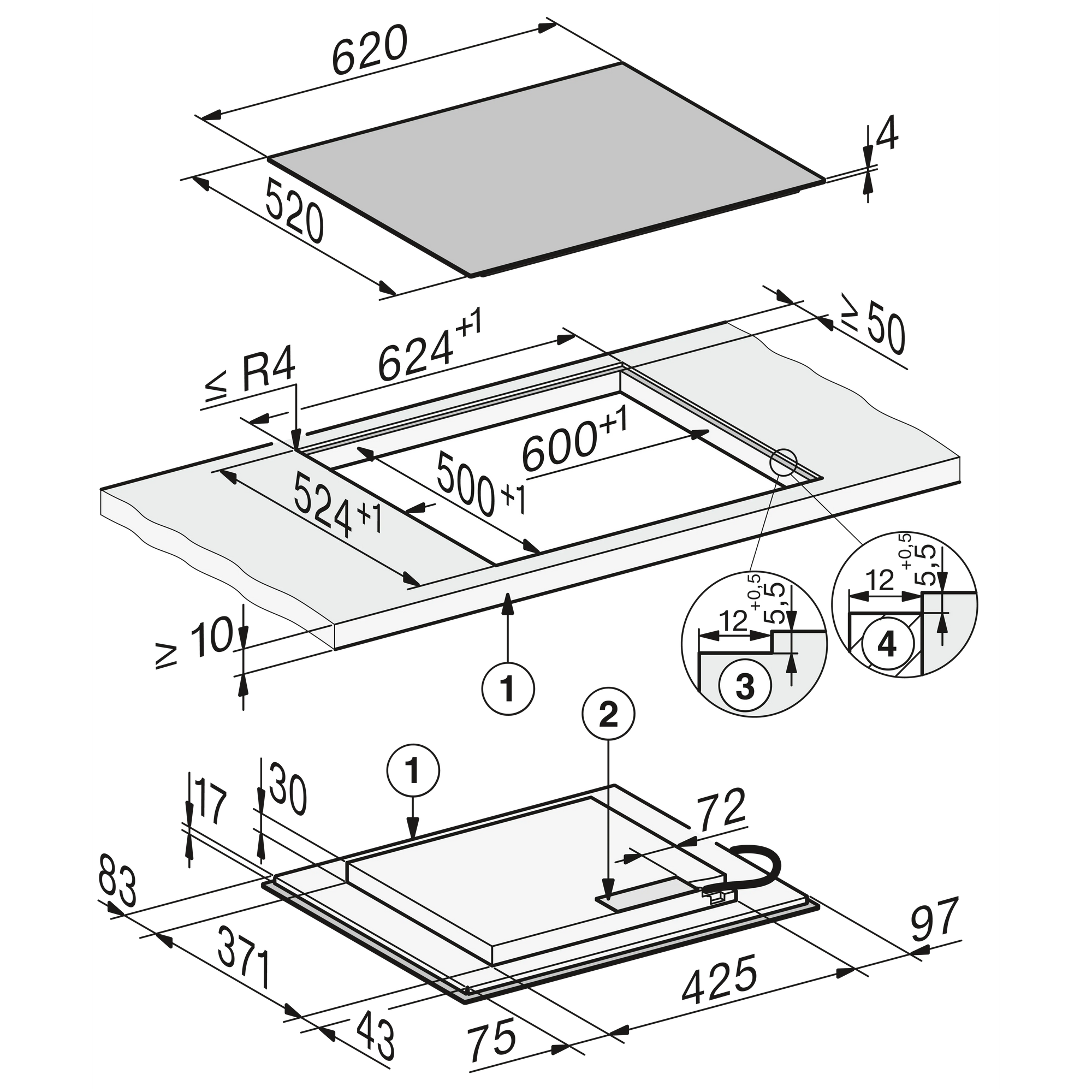 Miele KM8565FLSW inbouw kookplaat afbeelding 5