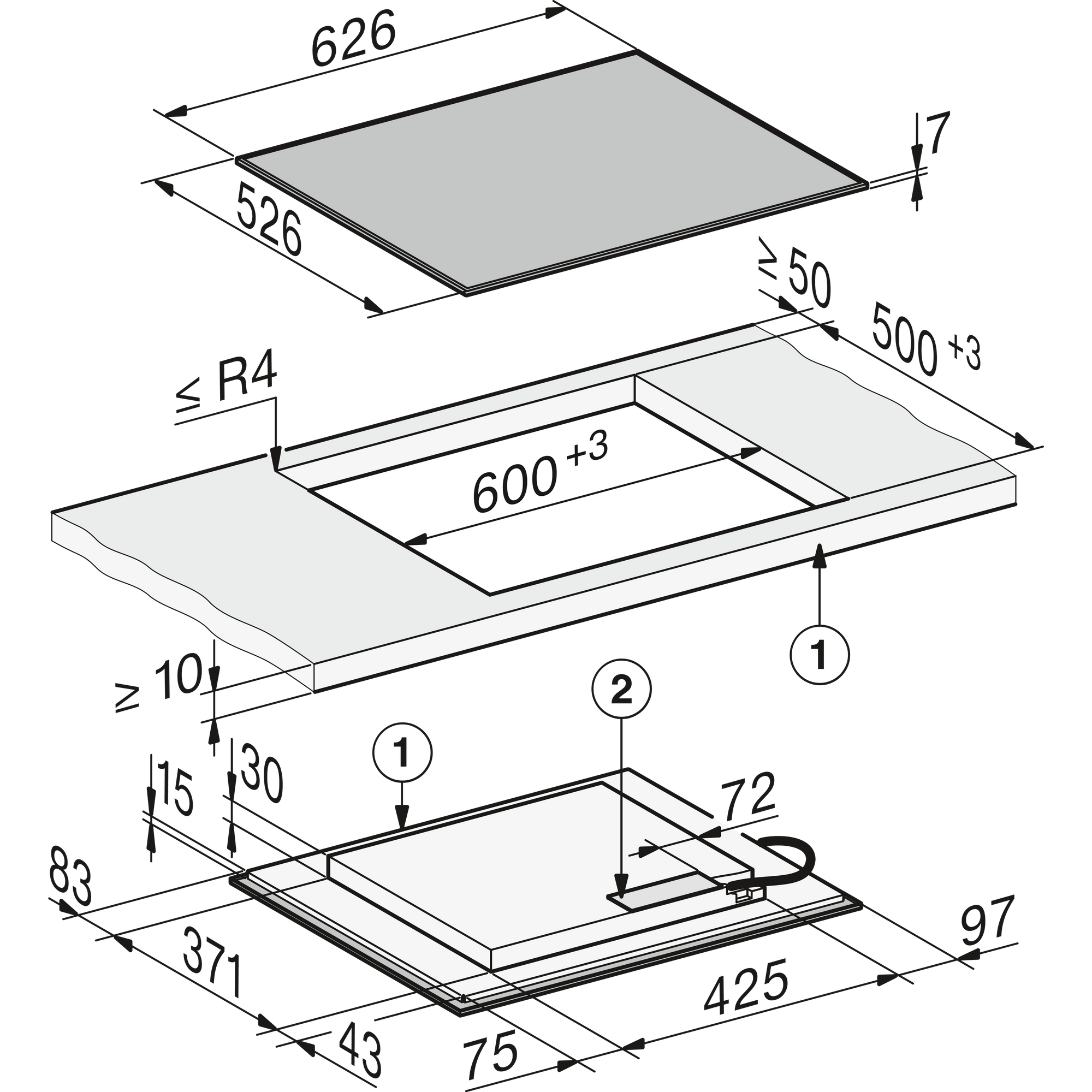 Miele KM8565FRED inbouw kookplaat afbeelding 5