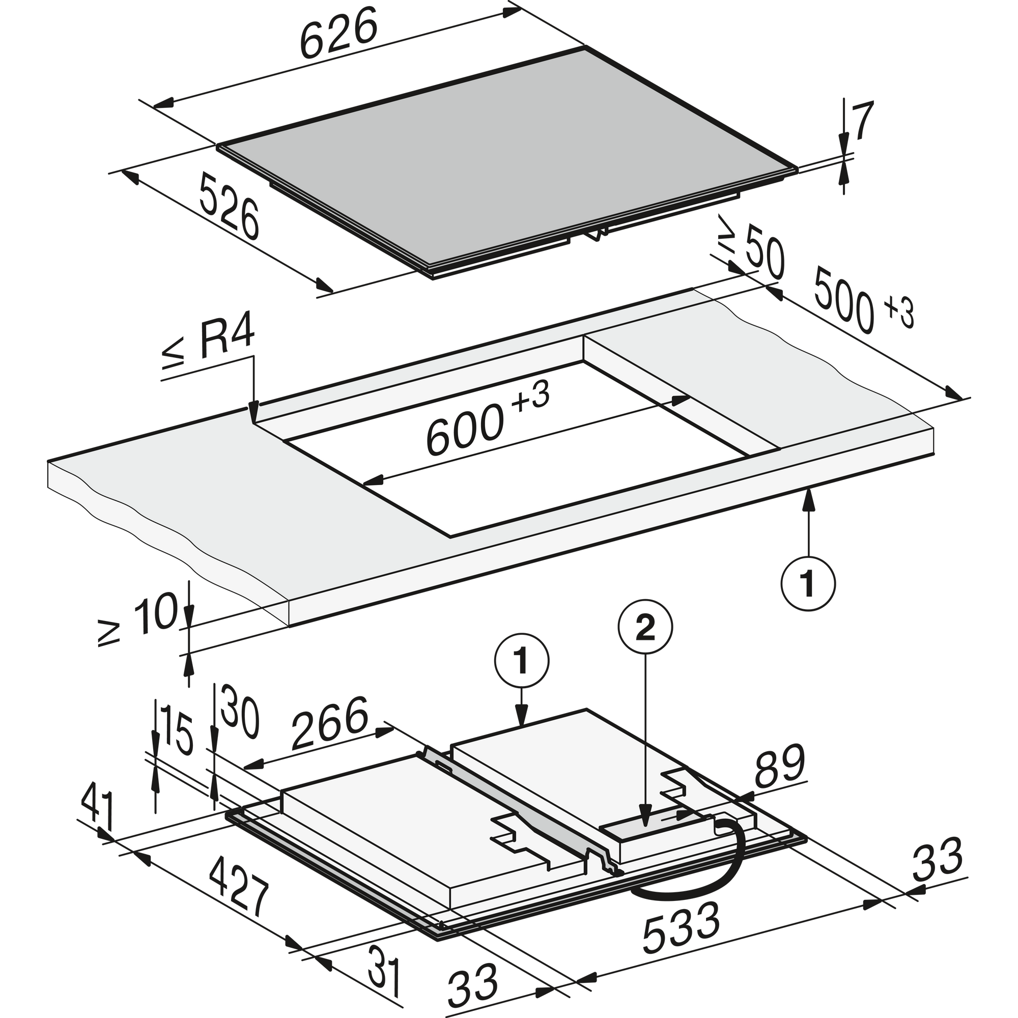 Miele KM8665FRED inbouw kookplaat afbeelding 5