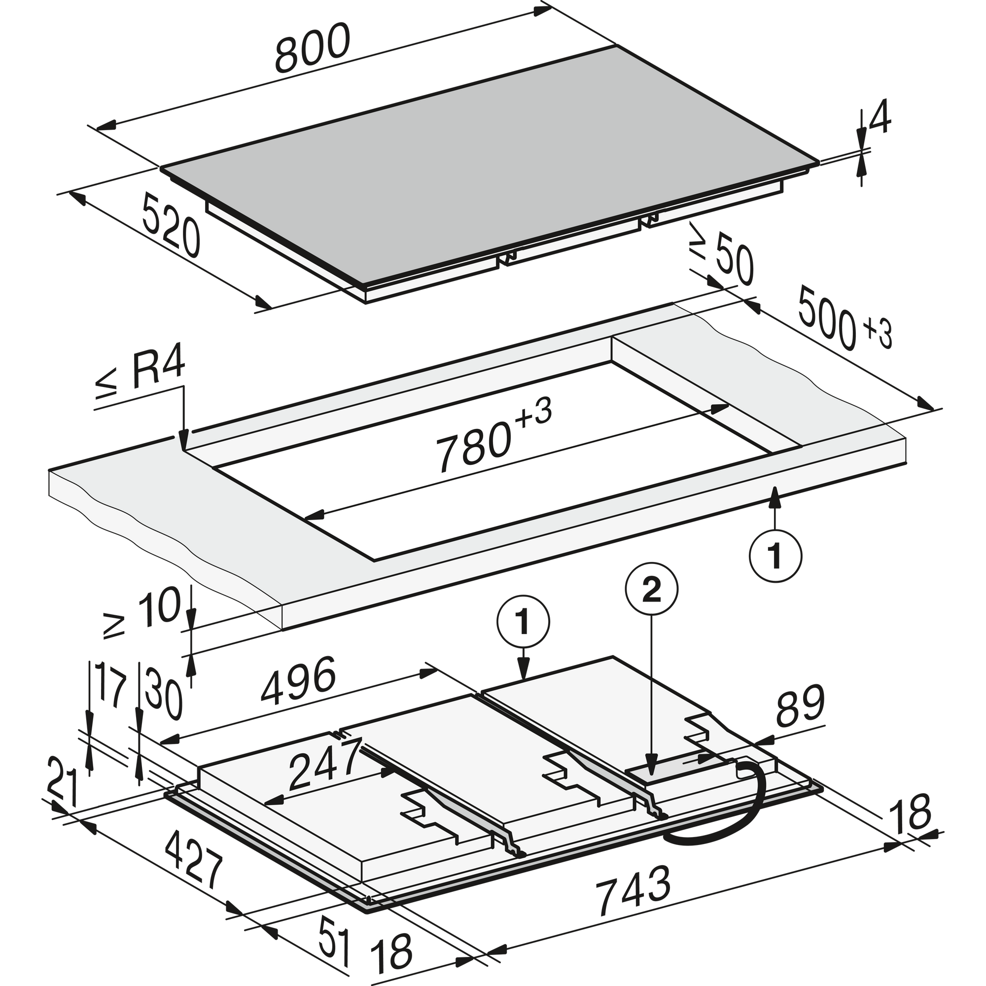Miele KM8684FLSW inbouw kookplaat afbeelding 5