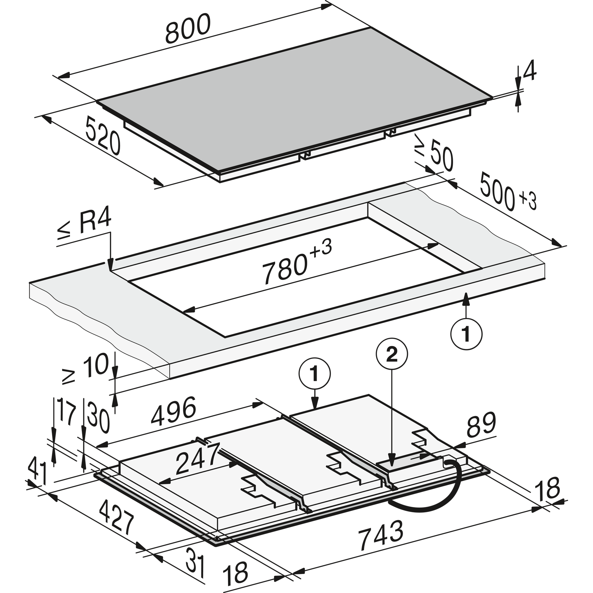 Miele KM8685FLMASW inbouw kookplaat afbeelding 5