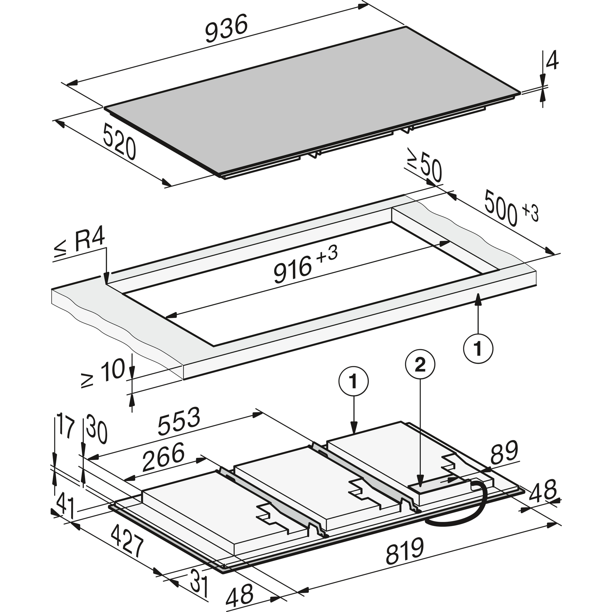 Miele KM8695FLMASW inbouw kookplaat afbeelding 5