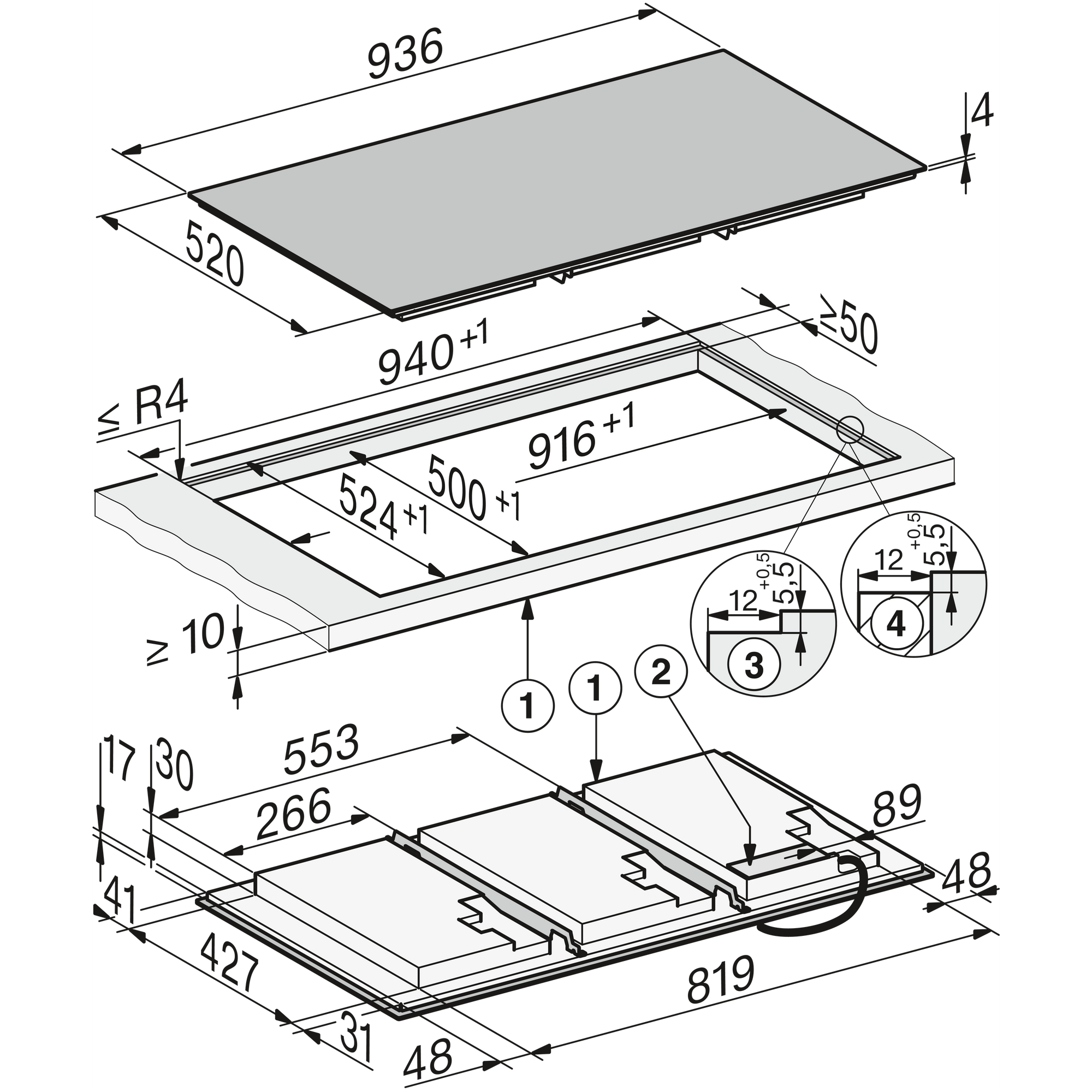 Miele KM8695FLMAZW inbouw kookplaat afbeelding 5