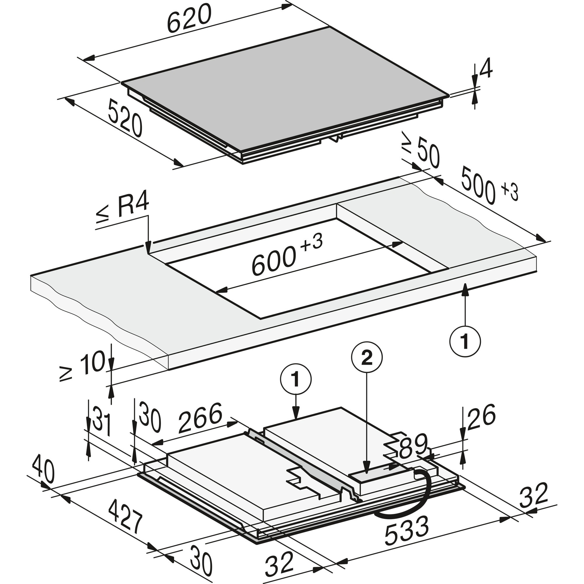 Miele KM8765FLSW inbouw kookplaat afbeelding 5