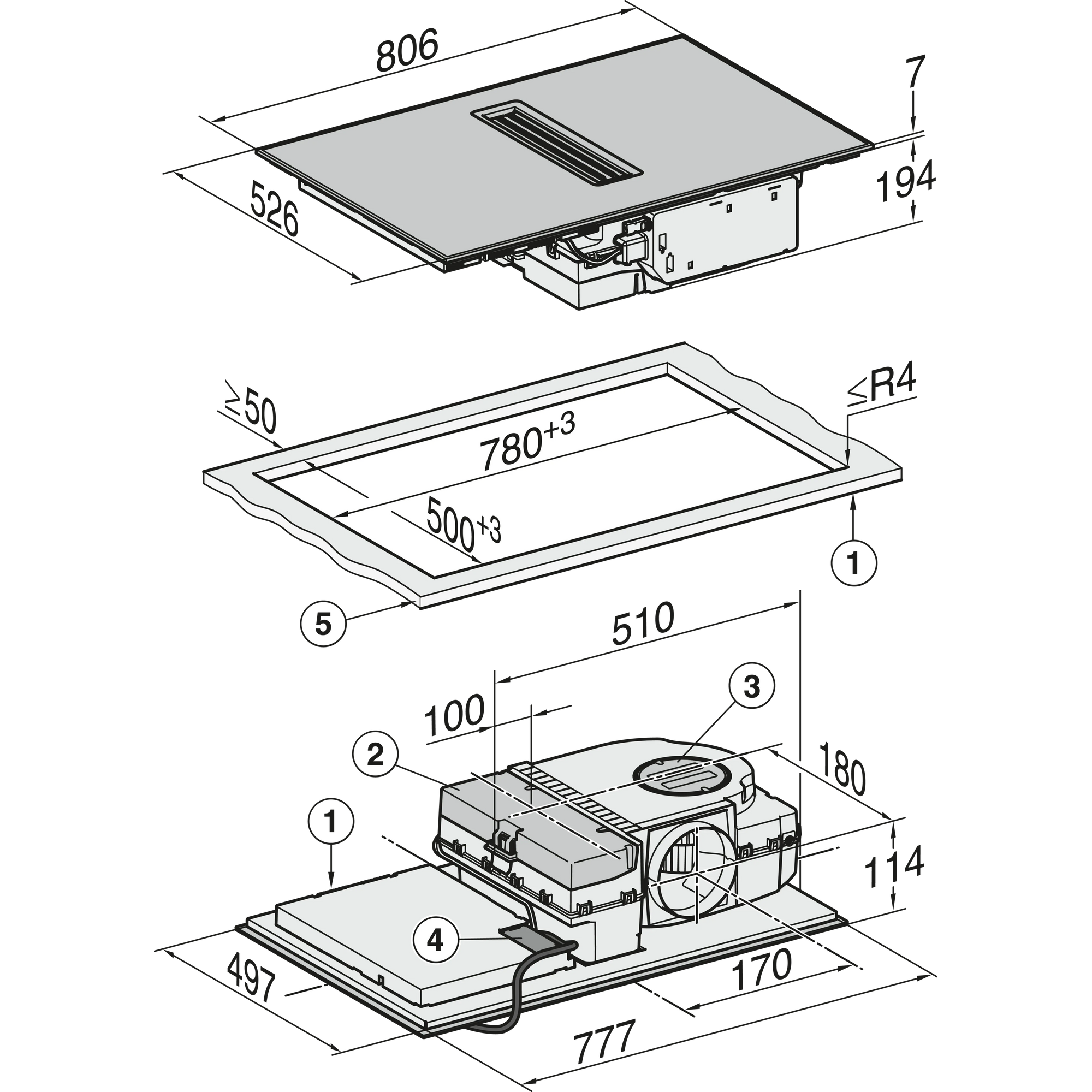 Miele kookplaat inbouw KMDA 7272 FR-U afbeelding 4