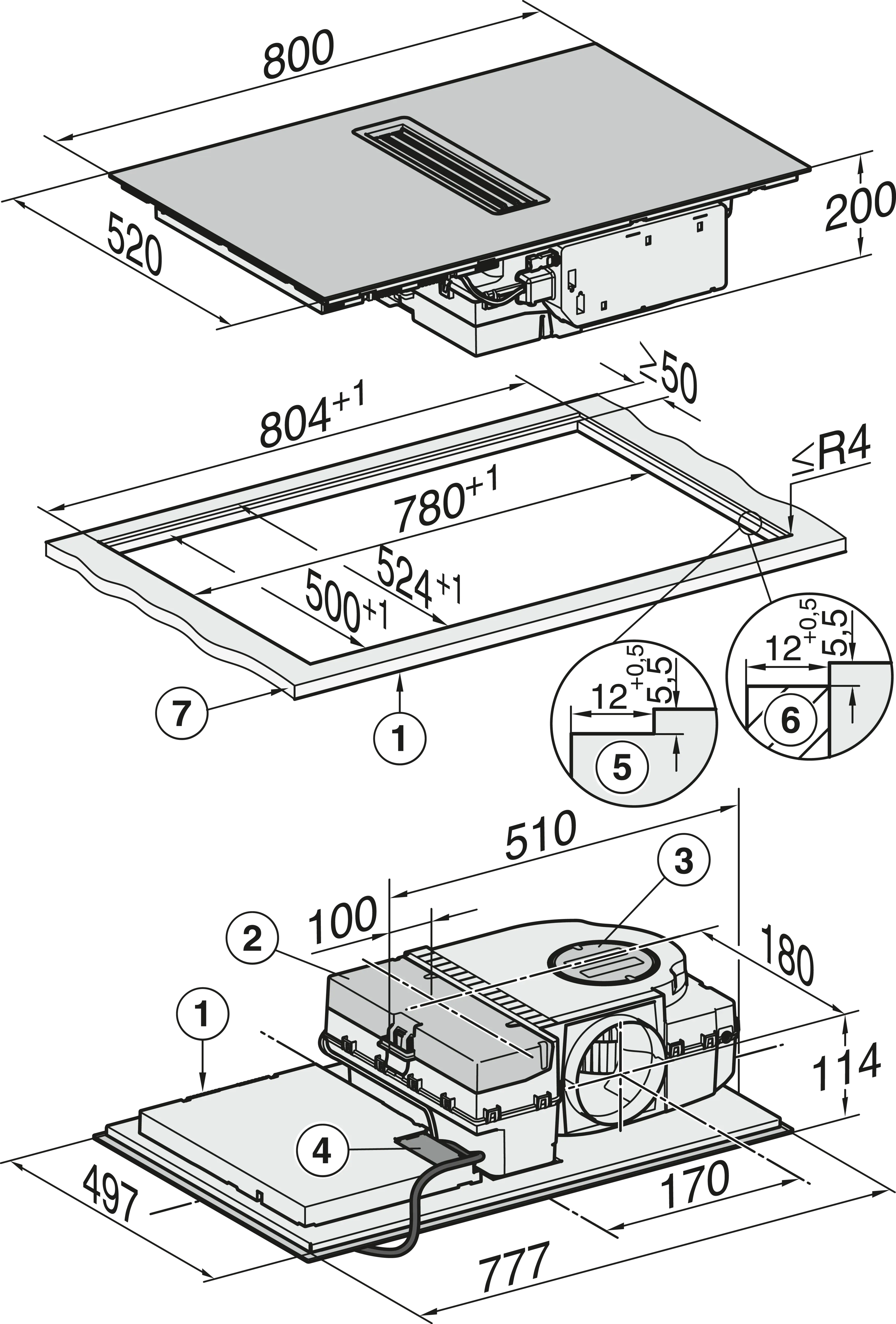Miele KMDA 7473 FL-A inbouw kookplaat afbeelding 5