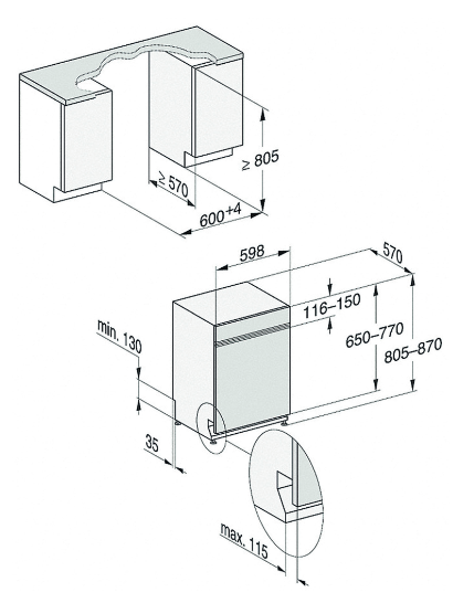 Miele PFD101I inbouw vaatwasser afbeelding 5