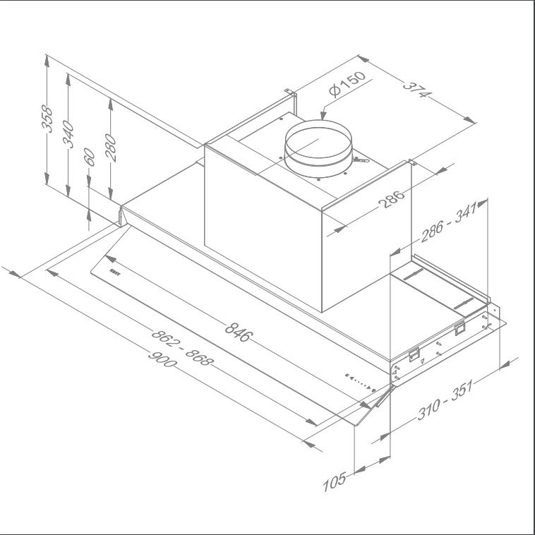 Novy afzuigkap 8740 afbeelding 3