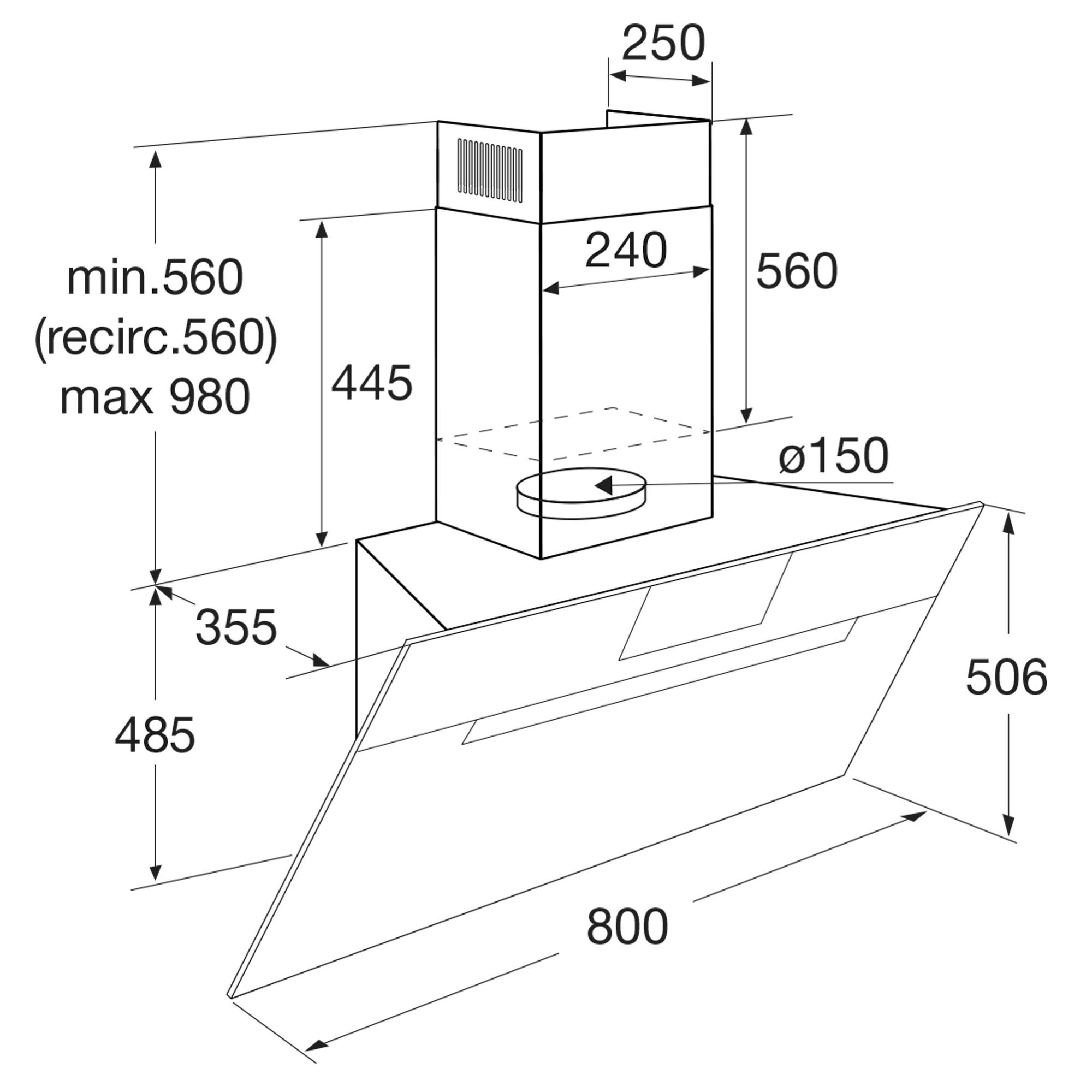 Pelgrim afzuigkap  DSG860RVS afbeelding 4