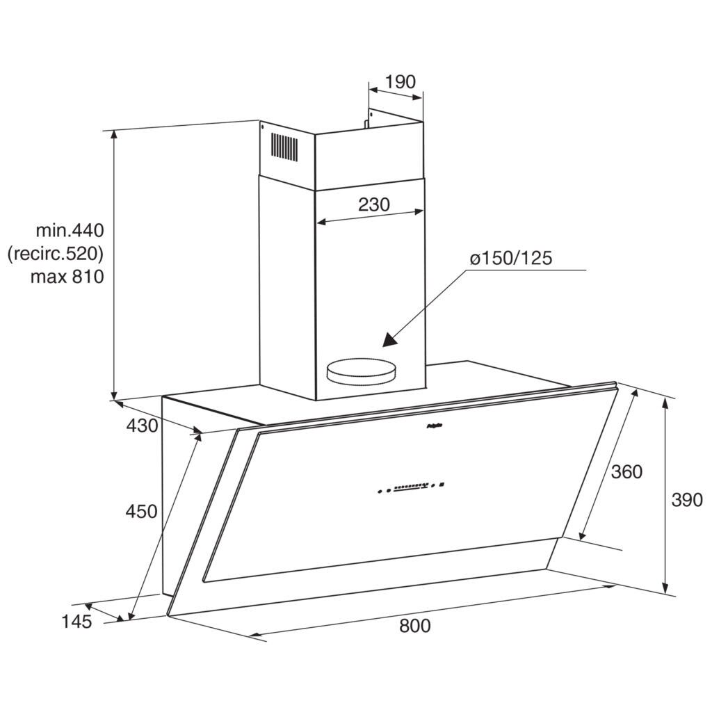 PELGRIM afzuigkap DSG880ANT afbeelding 3