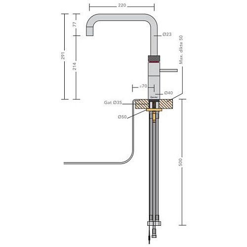 Quooker kokendwaterkraan 22+FSGLDCUBE afbeelding 3