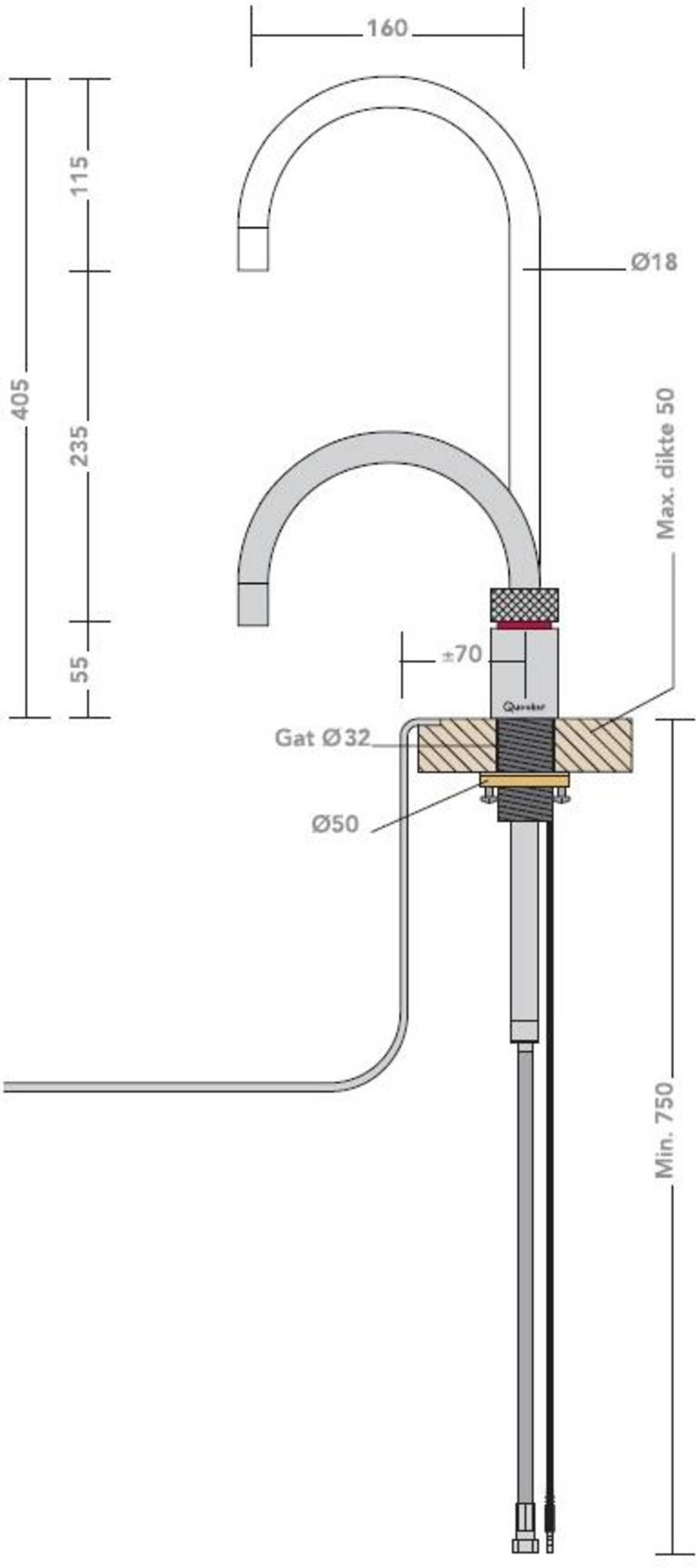 Quooker kokendwaterkraan  22+NRRVSCUBE afbeelding 4