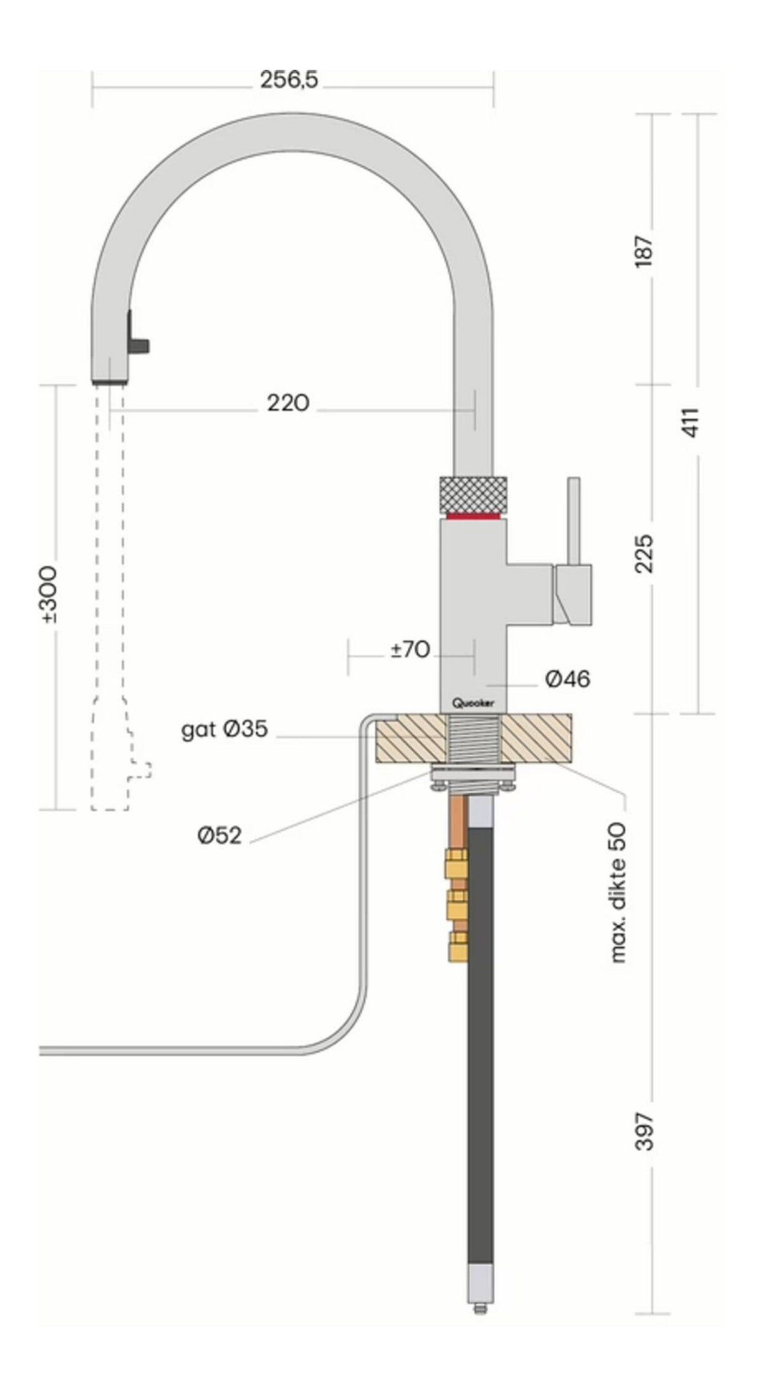Quooker 22+XGMECUBE  kokendwaterkraan afbeelding 5