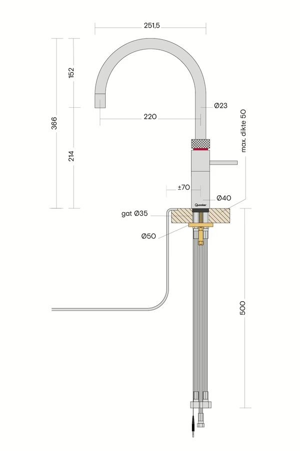Quooker 22FRRCOCUBE  kokendwaterkraan afbeelding 5