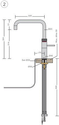 Quooker kokendwaterkraan  3FSGLD afbeelding 4