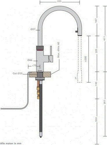 Quooker kokendwaterkraan  3XCHR afbeelding 4