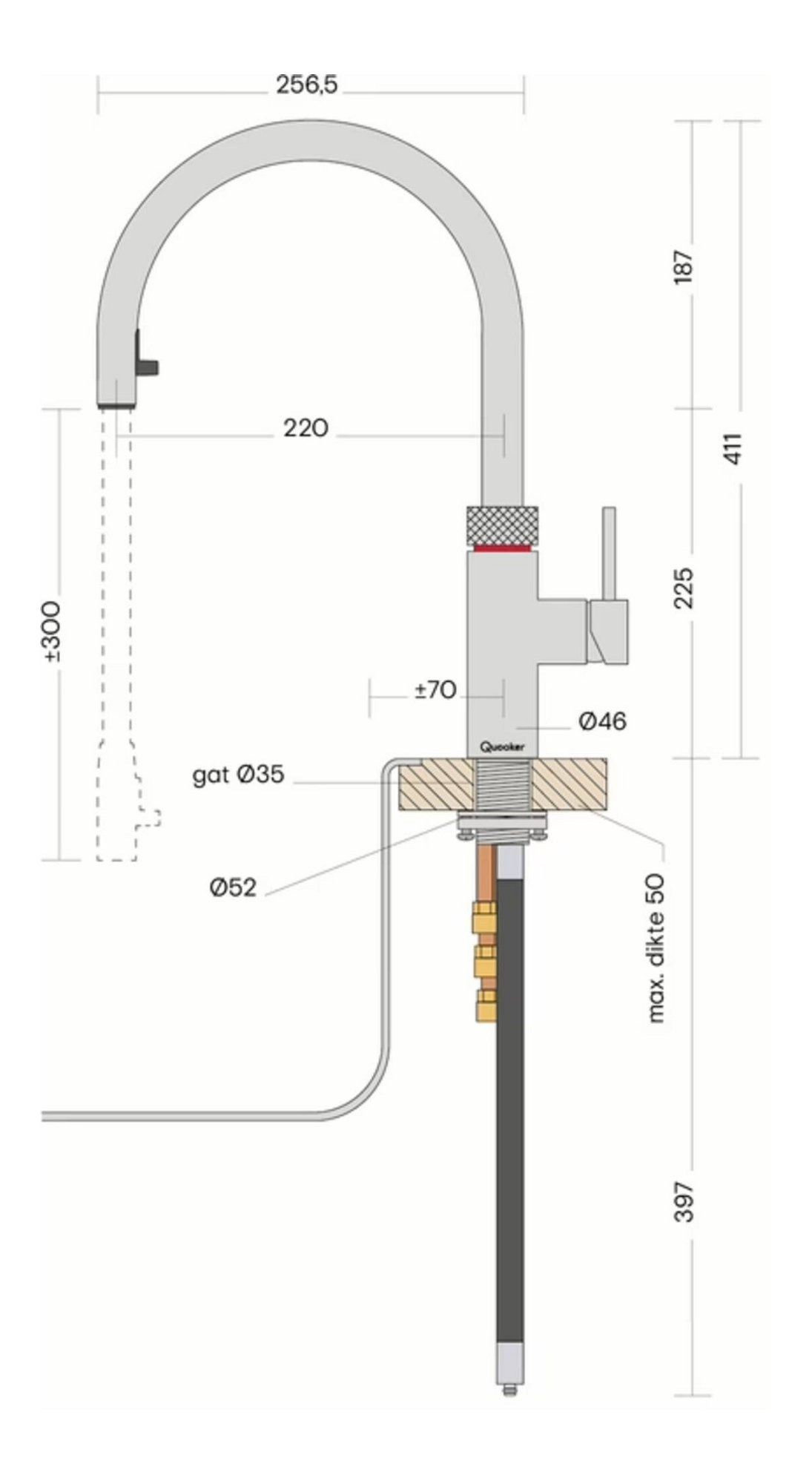 Quooker 3XGMECUBE  kokendwaterkraan afbeelding 5