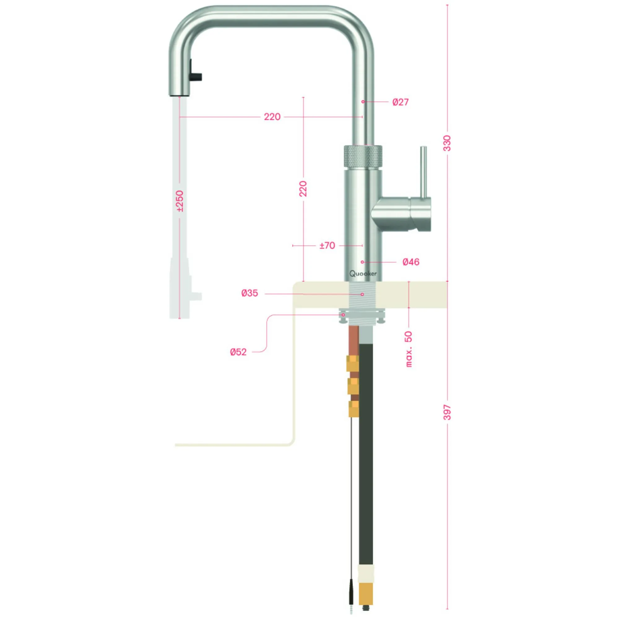 Quooker 3XSBLK  kokendwaterkraan afbeelding 5