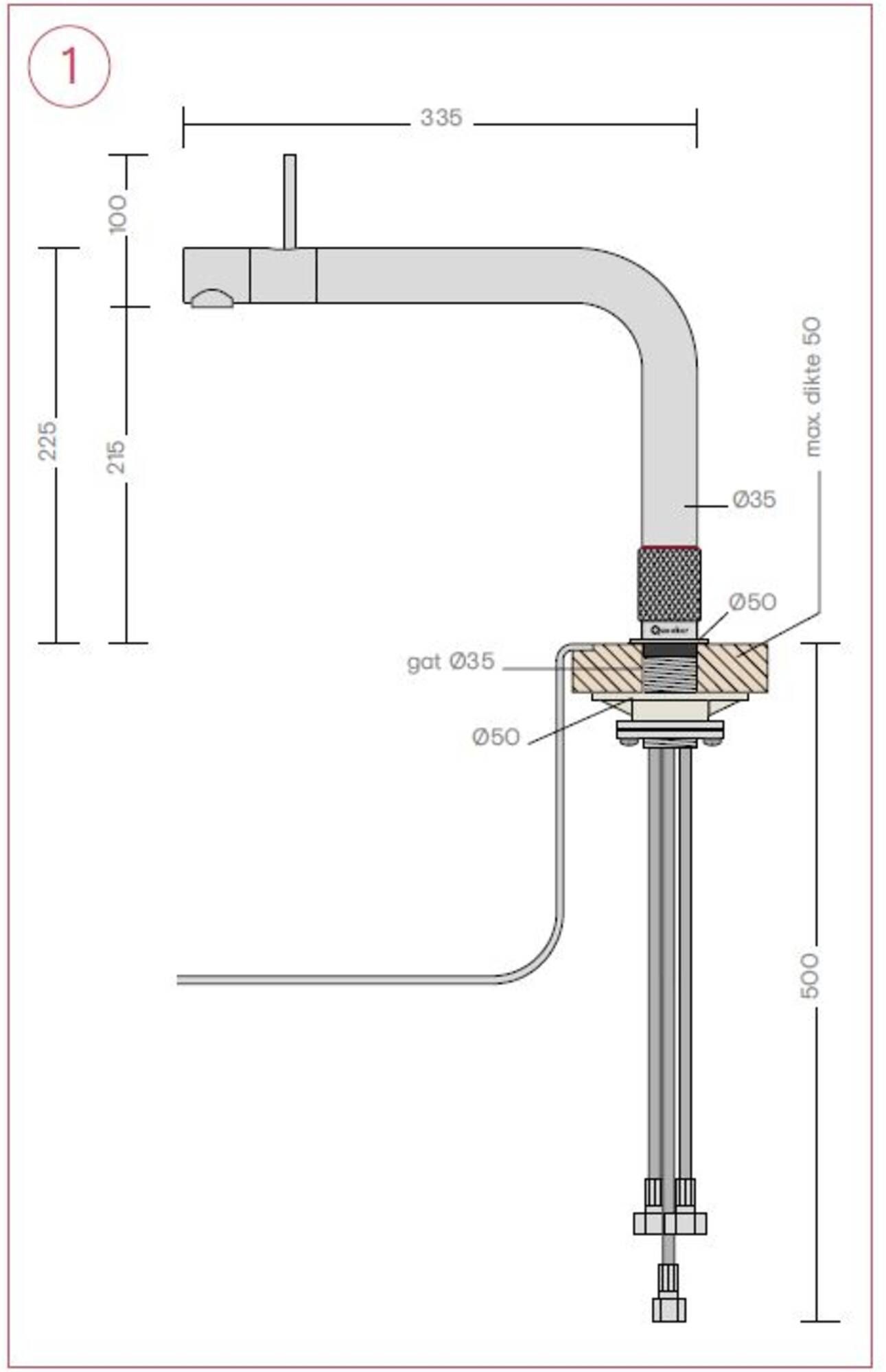 QUOOKER keukenkraan FRONTRVS afbeelding 3