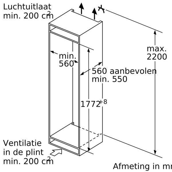 Siemens GI81NSCE0 inbouw vriezer afbeelding 5