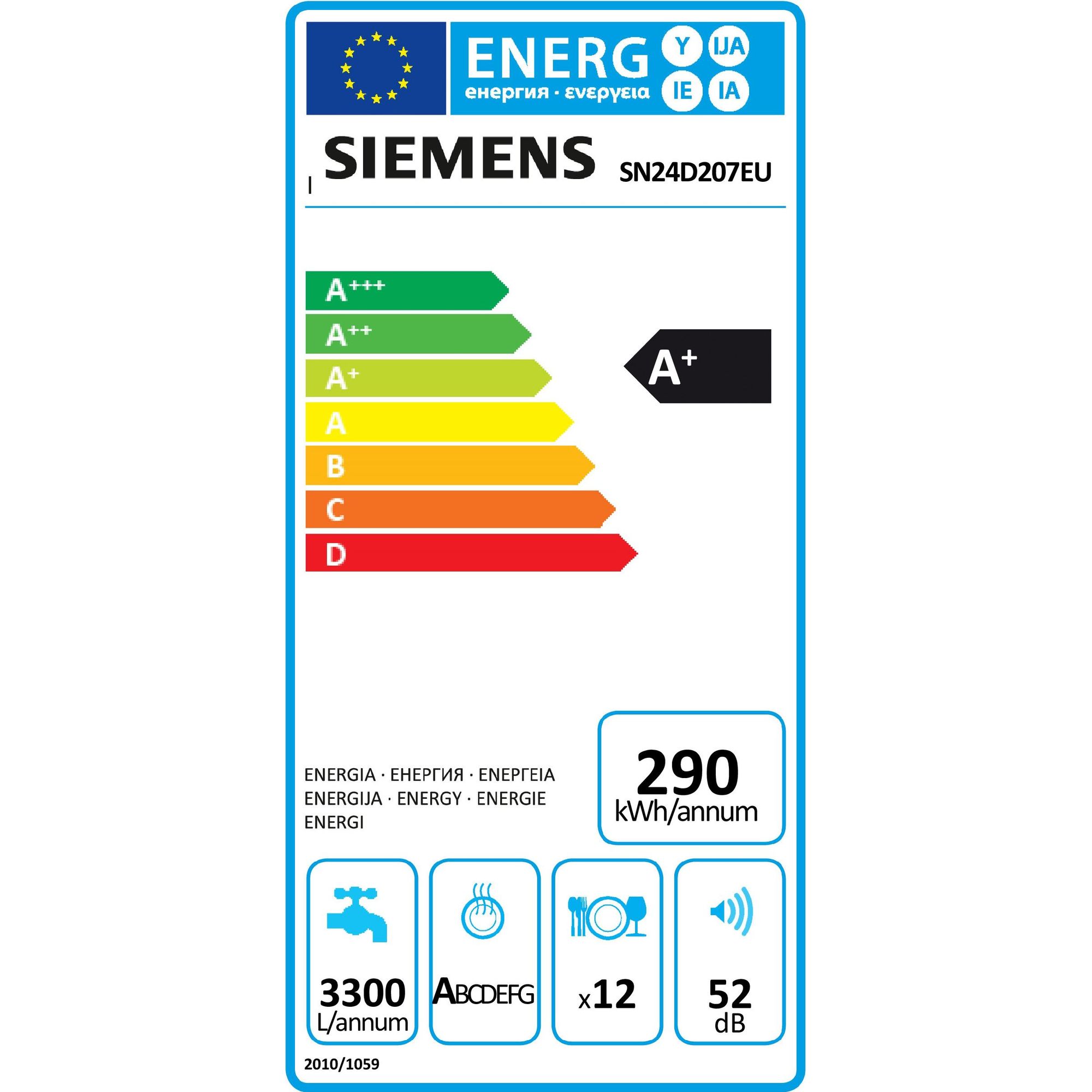 Siemens vaatwasser vrijstaand SN24D207EU afbeelding 4