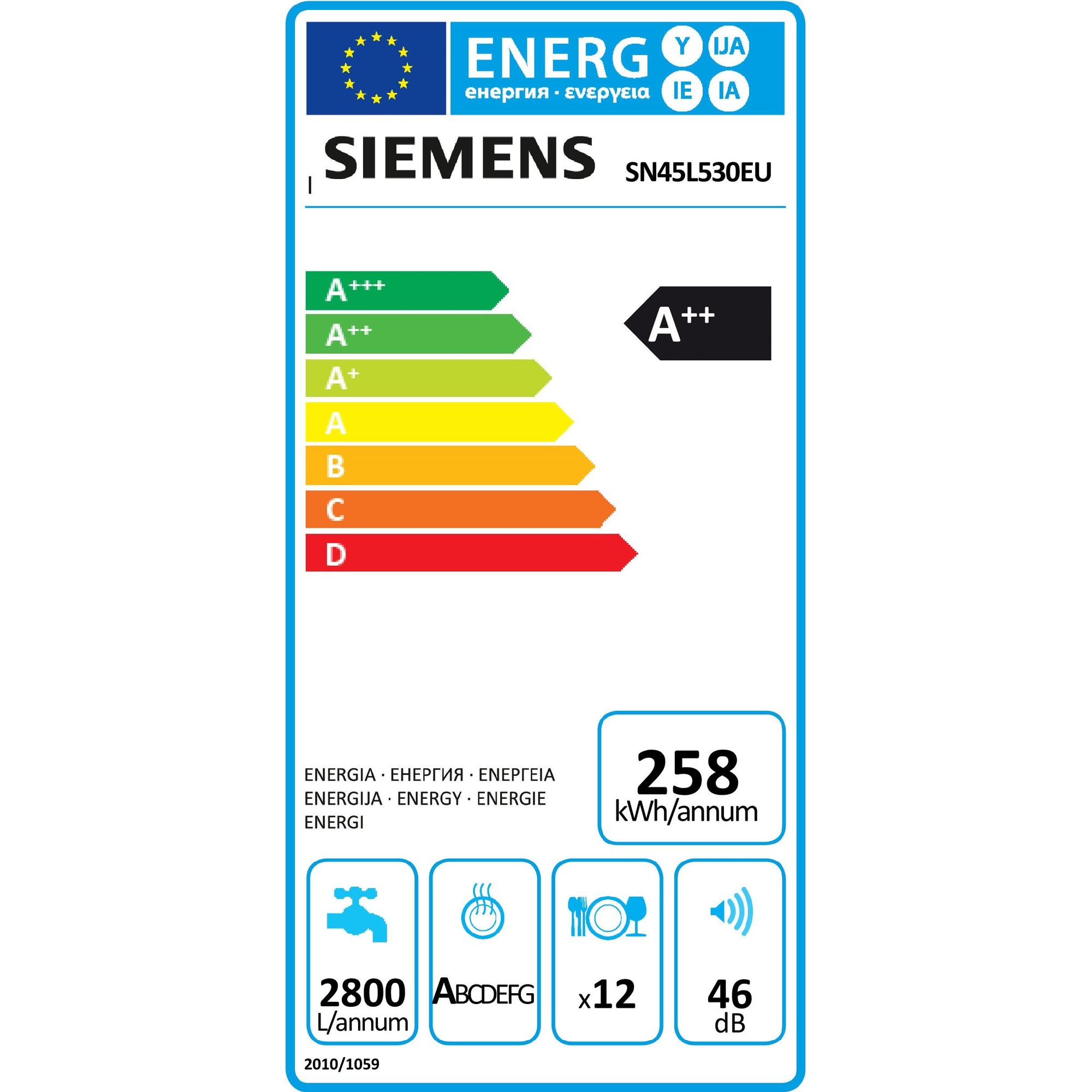Siemens SN45L530EU vrijstaand vaatwasser afbeelding 5