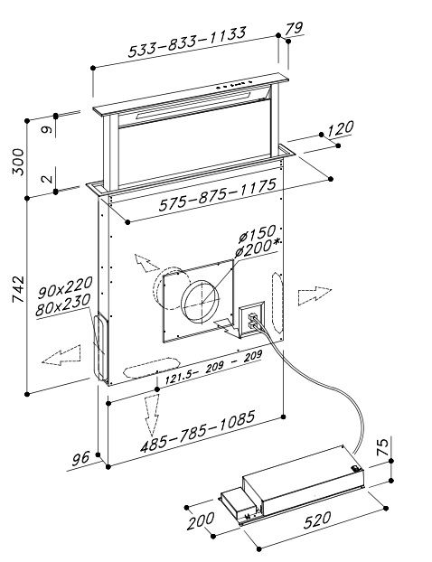 Sirius afzuigkap SDD2L58 afbeelding 3