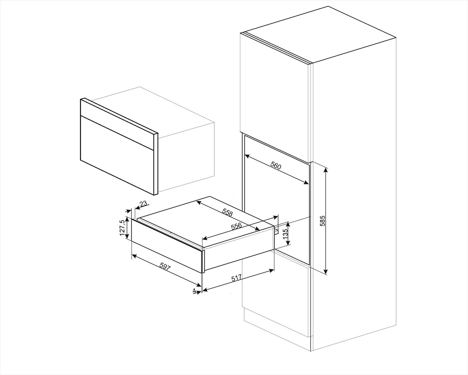 Smeg warmhoudlade CPR315N afbeelding 3