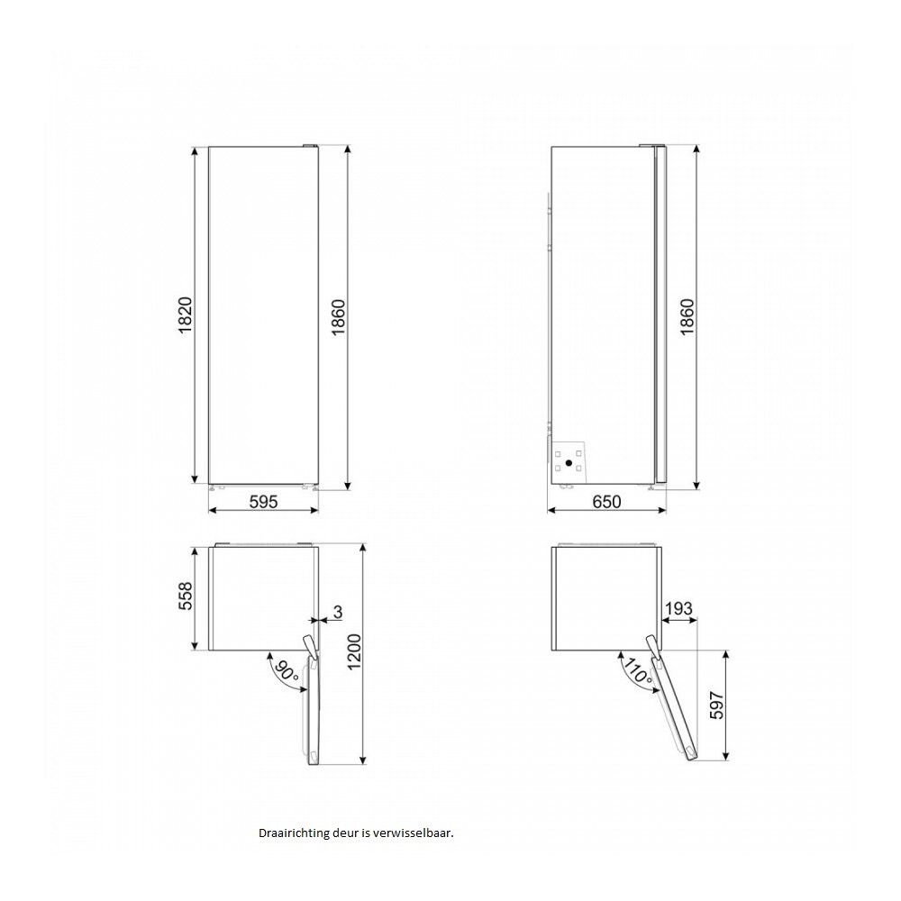 Smeg vriezer FF18EN2HX afbeelding 3