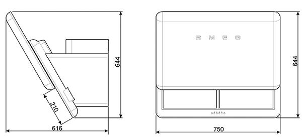 Smeg KFAB75RD  afzuigkap afbeelding 5