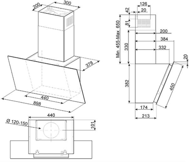 Smeg afzuigkap  KICV90BL afbeelding 4