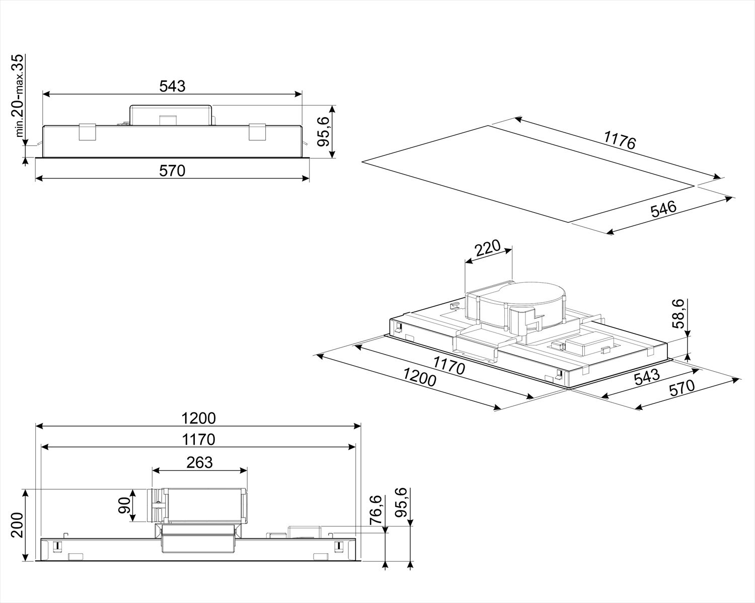 Smeg afzuigkap KLT12L4WH afbeelding 3