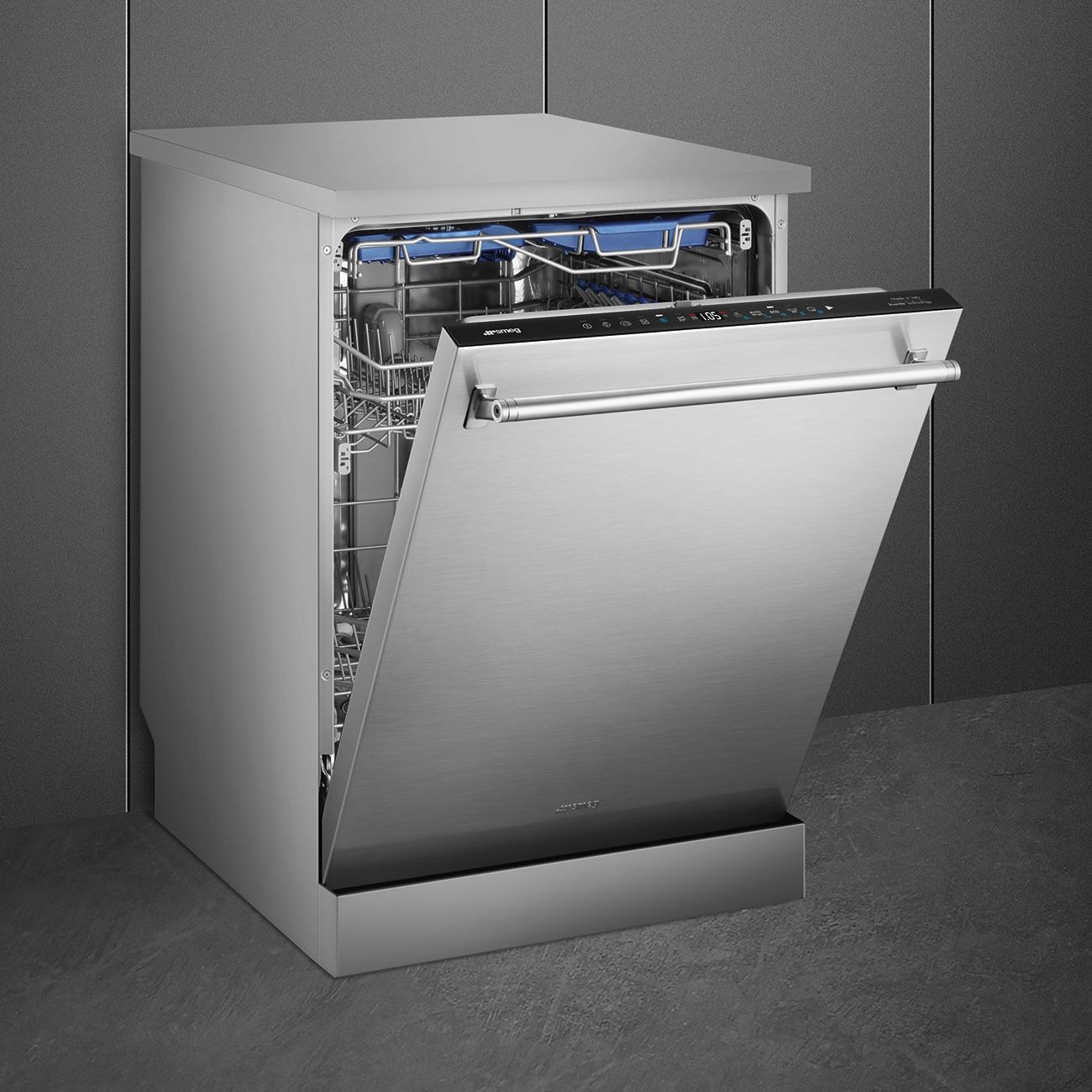 Smeg LVS345BQSTX vrijstaand vaatwasser afbeelding 5