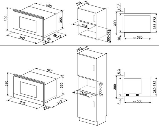 Smeg magnetron MP322X1 afbeelding 3